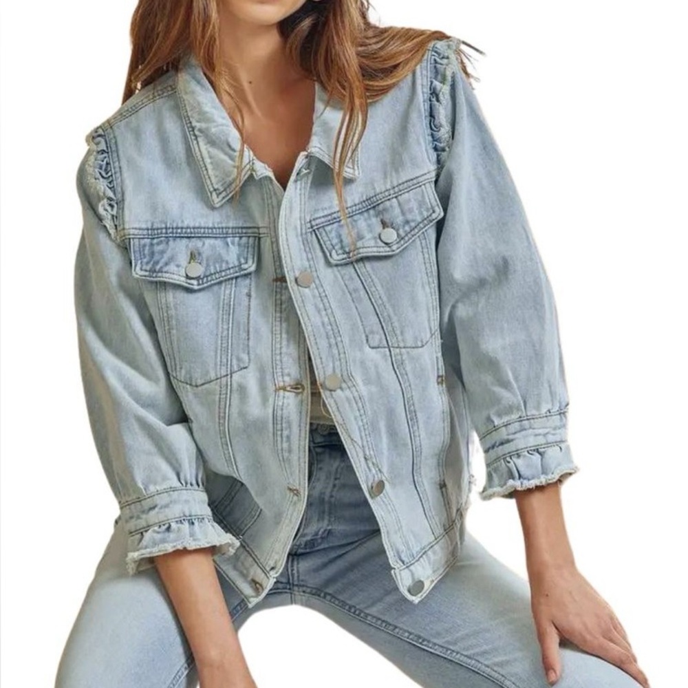Savanna Jane Ruffled Denim Jack
